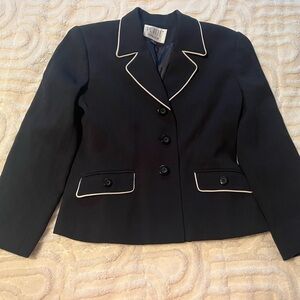 Vintage Black and White Women's Blazer